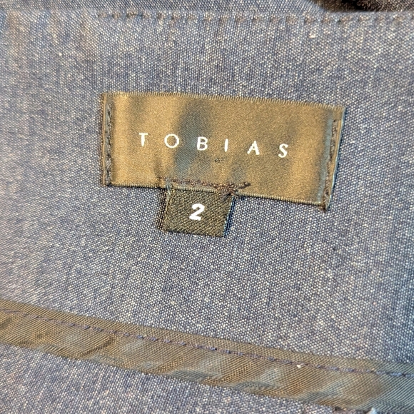 Tobias Dark Blue Button Accent High Waist Pencil Skirt Size 2 - Picture 4 of 6